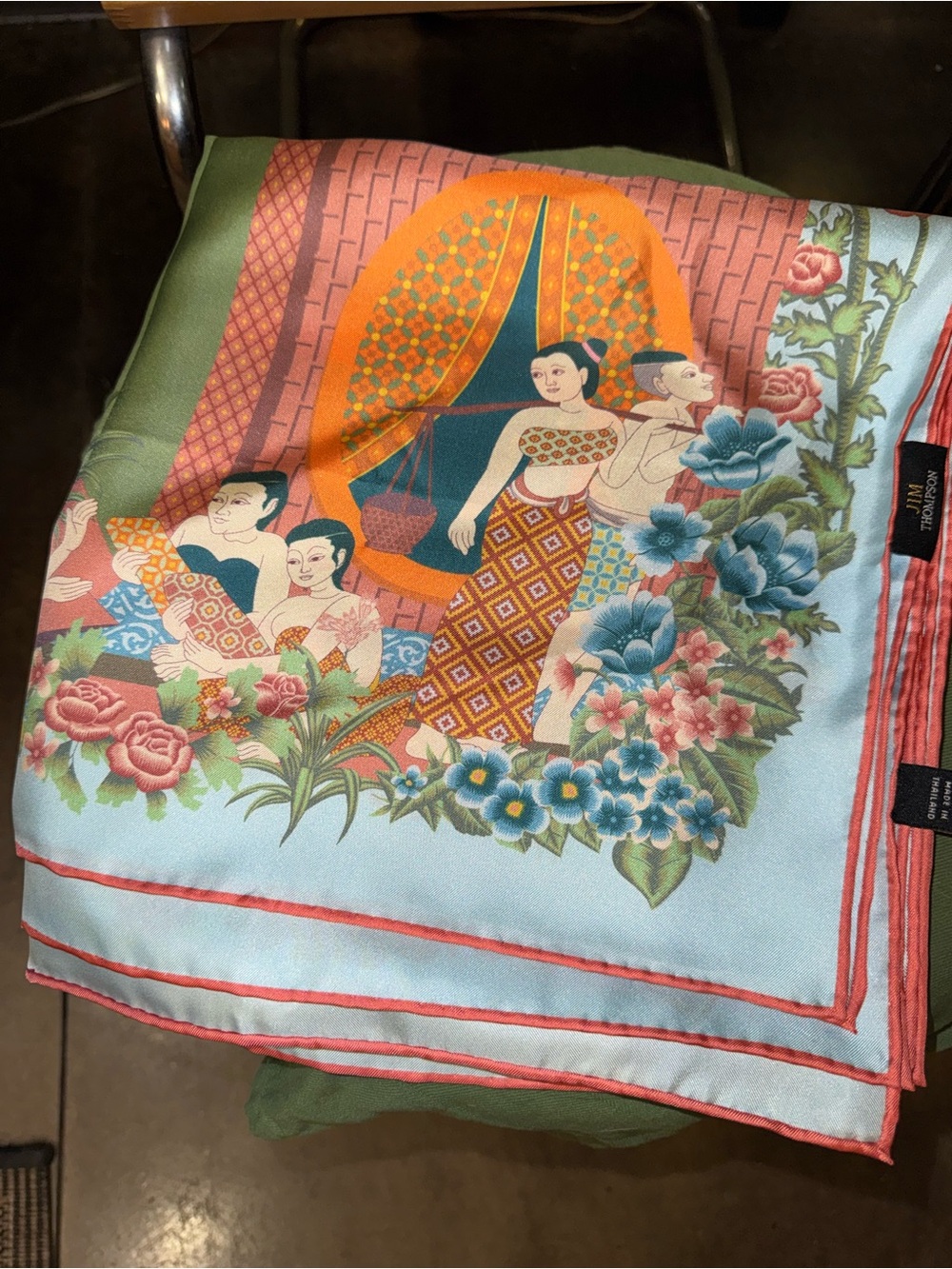 Jim Thompson “Mouse House” Silk Scarf/Shawl